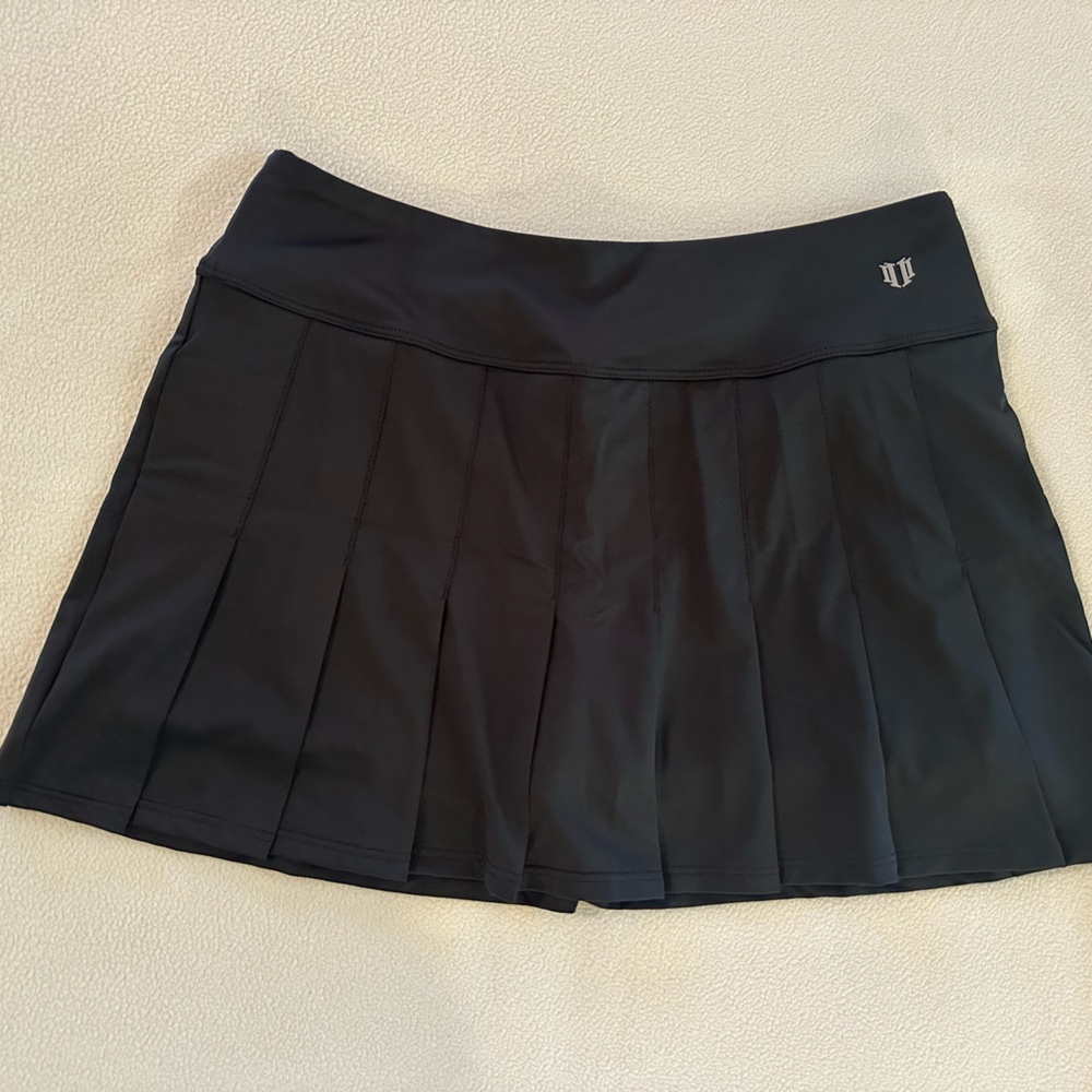 EleVen by Venus Williams Black Flutter Skirt